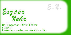 eszter nehr business card